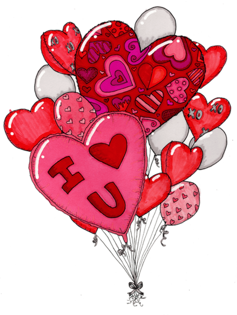 Valentine balloons